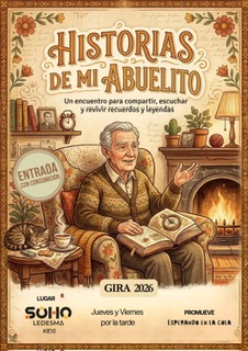 Cartel de Pizzeando. Teatro y cocina para niños, primer domingo de cada mes.
